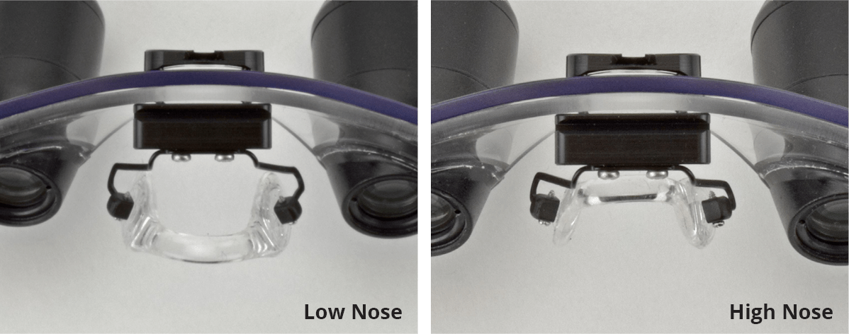 Fig 5 Ergo Fit Nose Pads Adjusted High Low